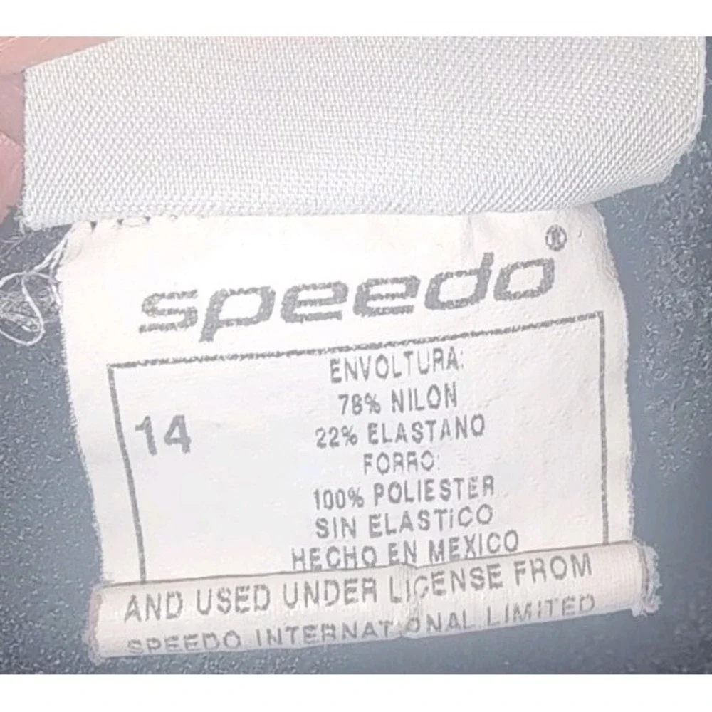 Speedo Women's One Piece Swimsuit Black Full Coverage Size 14